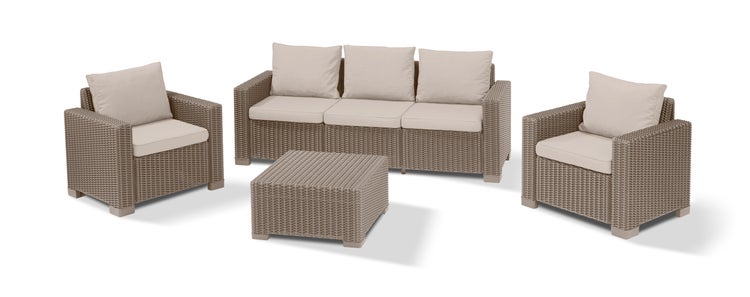 Keter California Loungeset - 5 Personen - Cappuccino