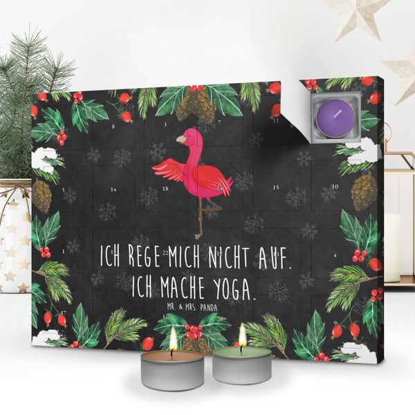 Mr. & Mrs. Panda Duftkerzen Adventskalender Flamingo Yoga - Schwarz
