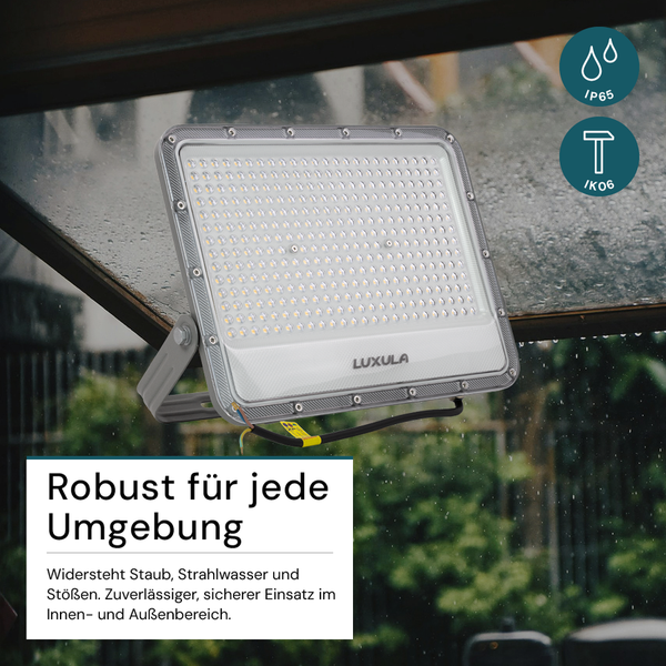 LUXULA LED-Strahler mit Schutzart IP65 und Stoßfestigkeit IK06