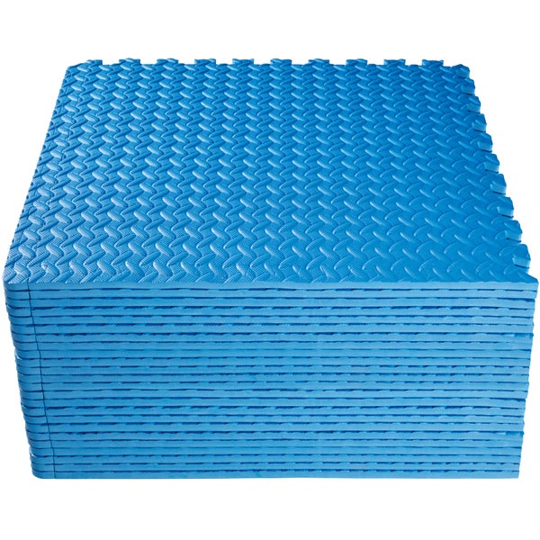 Schutzmattenset tectake leichte Reinigung und flexibel erweiterbar 24-teilig mit 48 Randstücken 61 x 61 cm