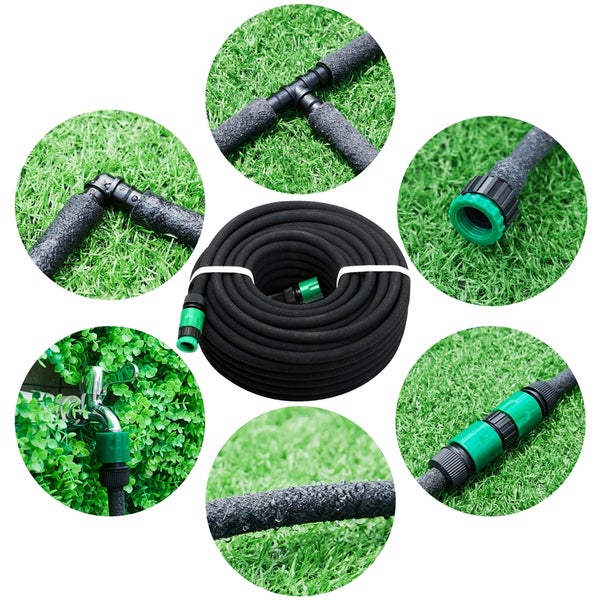 Gartenschlauch mit verschiedenen Anschlüssen und Sprühdüsen