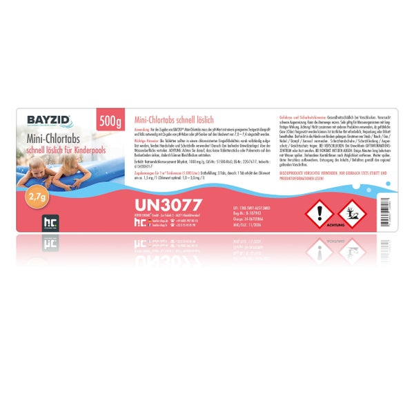 BAYZID Chlorgranulat Set, bestehend aus vier Kartons und einem Eimer mit 16 Packungen à fünf Kilogramm