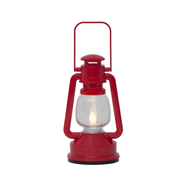 Rote LED Laterne mit Tragegriff
