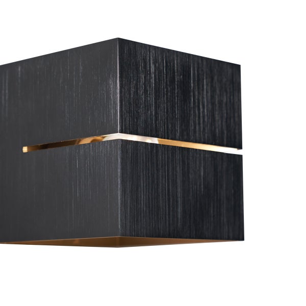 Moderne Wandleuchte in Gunmetal-Optik mit Lichteffekt - Transfer Groove