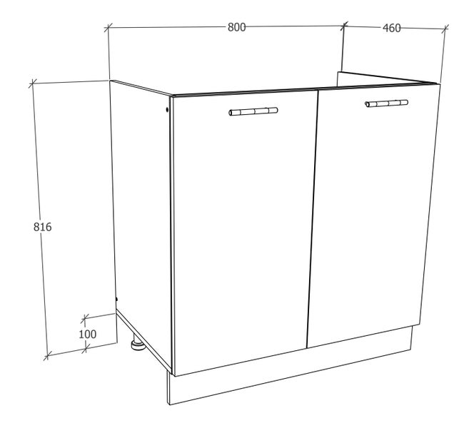 Spülunterschrank Breite 80 cm Spülenschrank Esilo
