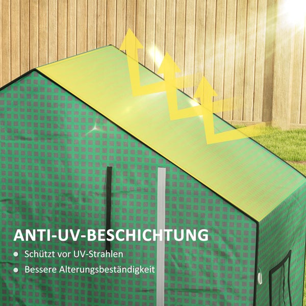 Outsunny Ersatzabdeckung, 140 x 73 x 190 cm, PE, Grün