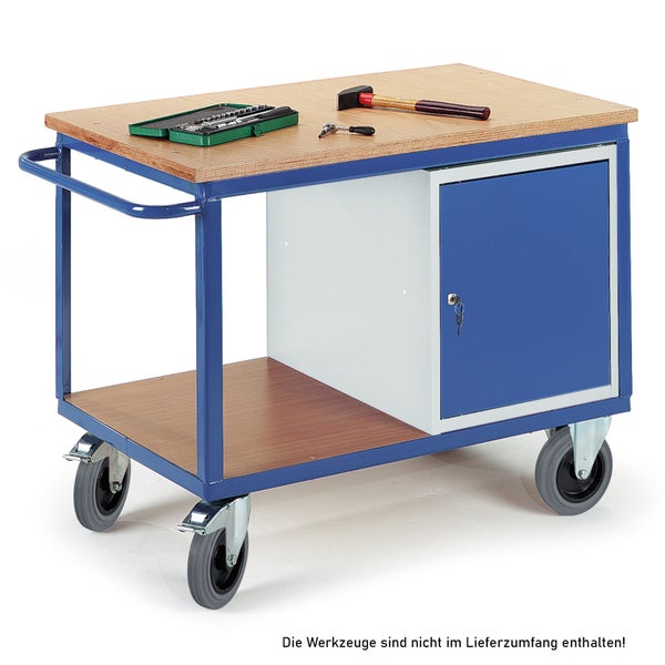 Rollcart Werkstattwagen mit Stahlschrank 600kg Tragkraft