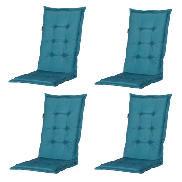 Gartenstuhlauflage Panama seeblau - Ca. 105x50 cm - 4er-Set