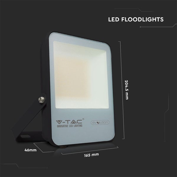 V-TAC VT-4931 - LED-Flutlicht - 150lm/w - IP65 - Schwarz - 30 Watt - 4500 Lumen - 3000K - 5
