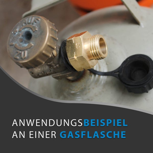 PELMOS Gasflaschen Adapter-Set I 4 Teiliges Euro Füllset zum Befüllen Deutscher Gasflaschen im EU-Ausland I Übersichtlich nummeriert I D1 - D4