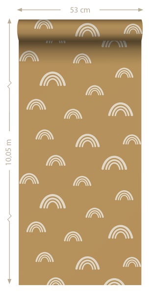 Tapetenrolle mit Regenbogenmuster, 53 cm breit, 10,05 m lang