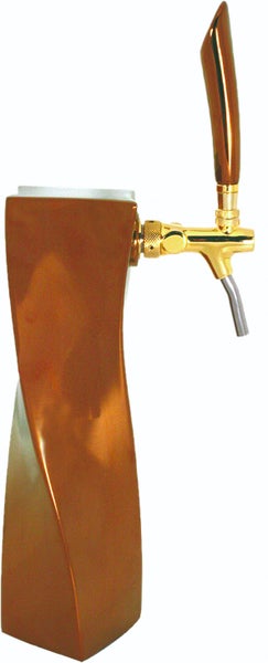 Schanksäule, Bierzapfsäule - Modell Flax, Bronze, Goldeinsatz, 1-leitig