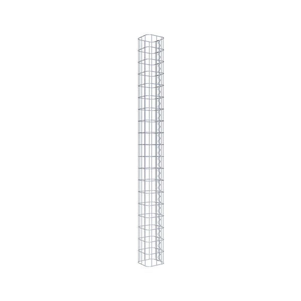 Gabionensäule 17 x 17 cm, MW 5 x 10 cm eckig - Höhe: 1,90 m