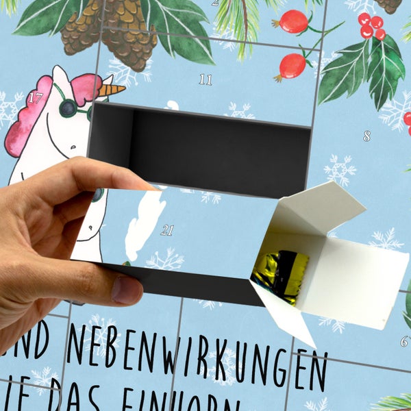 Mr. & Mrs. Panda Befüllbarer Adventskalender Einhorn Woodstock - Blau Pastell