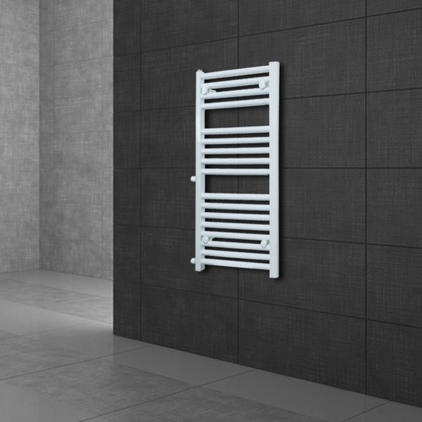 LuxeBath Renovierungsheizkörper Austausch 500x1200 mm Weiß, Badheizkörper gerade mit Seitenanschluss, Nabenabstand 500 mm, Heizkörper Handtuchwärmer Handtuchtrockner Handtuchheizkörper Handtuchheizung
