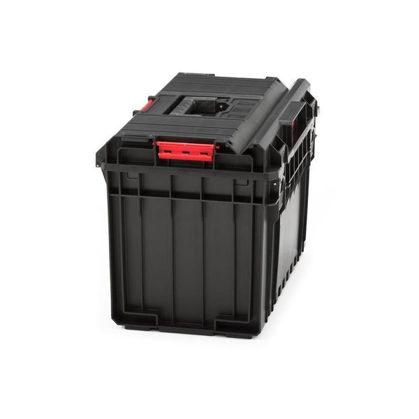 PROREGAL QBRICK Werkzeugkasten One HxBxT 38,5 x 58,5 x 40 cm 52 Liter Traglast Bis Zu 120 kg Mit Deckgriff Mit Klemmverschlüsse Schwarz
