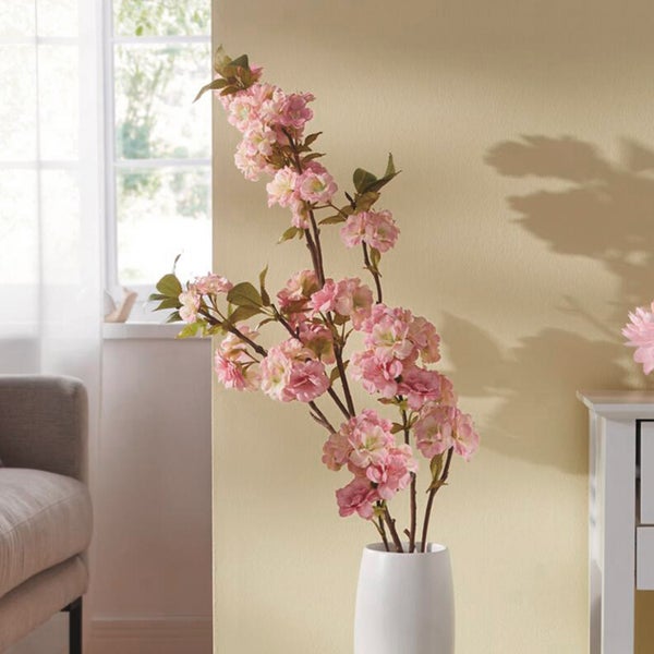 FRANK FLECHTWAREN|Kunstblume Kirschblütenzweig, groß, Höhe 98 cm, KUNSTSTOFF, METALL