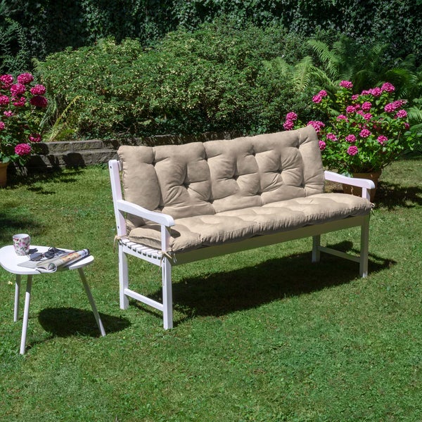 Beautissu Flair BR Bankauflage 180x50cm Natur