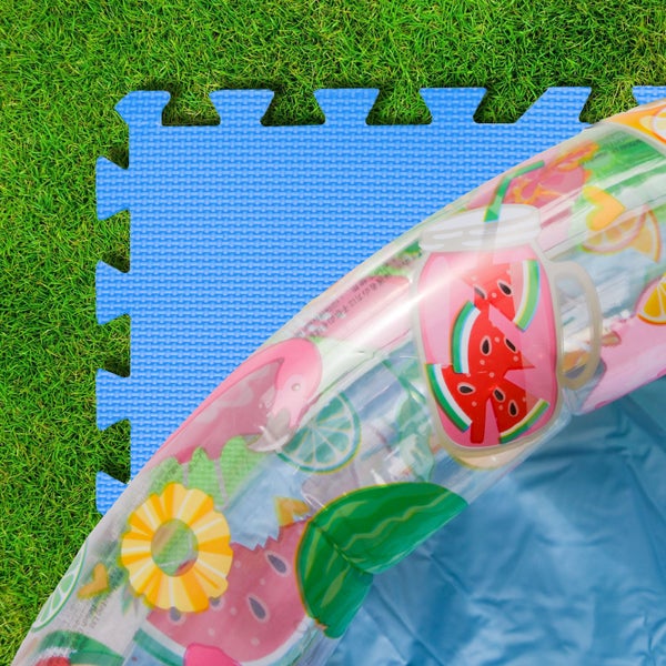 eyepower 8 Große Matten: 1,9m² Poolunterlage 50x50 Antirutschmatte Boden Poolmatte - Pool Unterlage Outdoor Matte Poolunterlage Matten - Platten für Pool Schutzmatte unter Pool Bodenmatte Pool Outdoor