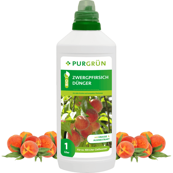 Purgrün Bio-Zwergpfirsich-Dünger 1 Liter