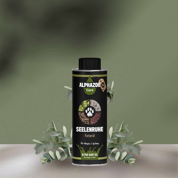 ALPHAZOO Seelenruhe Futteröl 250ml für Hunde und Katzen I Neue Ruhe & Entspannung