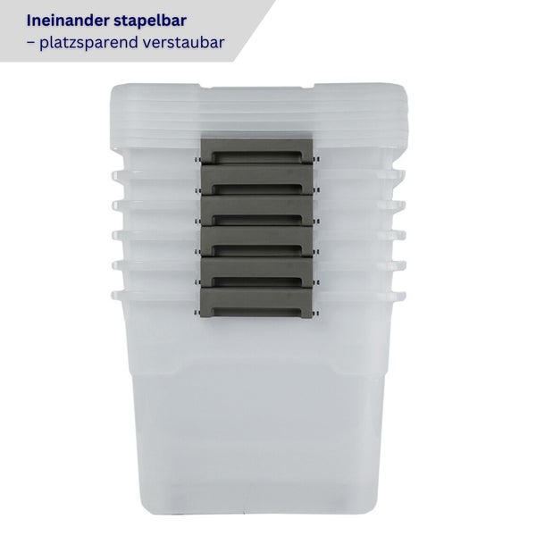 Stapelboxen zur platzsparenden Aufbewahrung