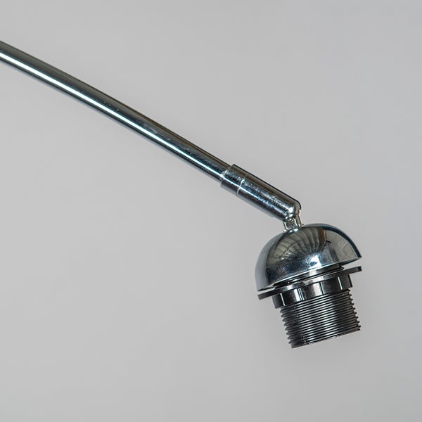 Moderne Bogenlampe chrom verstellbar ohne Schirm