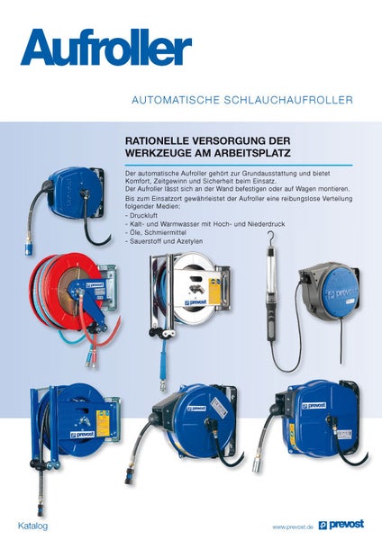 Prevost Industrie-Schlauchaufroller 15 m - 10x14 mm DRF 1015ES mit Sicherheitskupplung ESI 07