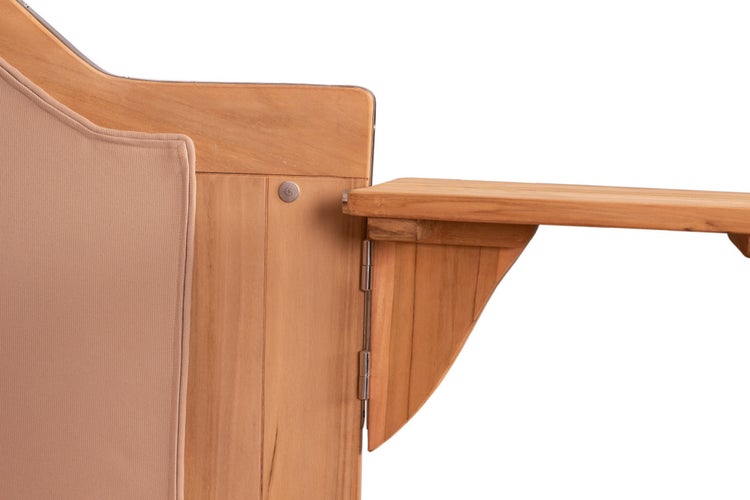 Strandkorb Rantum Grande Teak PE shell Dessin 509