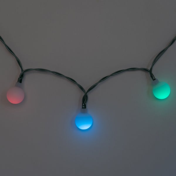 LED Lichterkette mit kugelförmigen Leuchtelementen