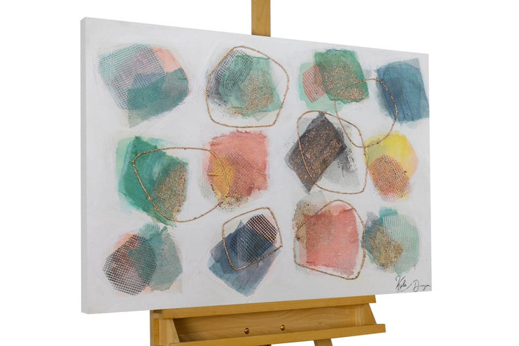 Handgemaltes Gemälde Acrylfarbe 100x75cm Bunt