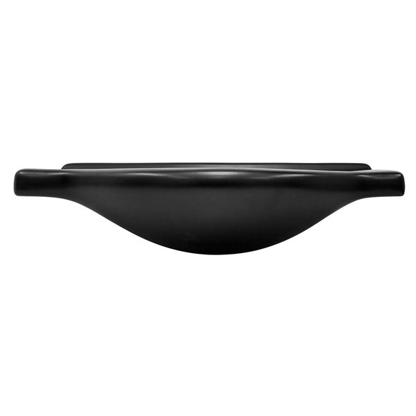 ML-Design Waschbecken Keramik Schwarz matt 87x50,5x22,5 cm Oval, Einbauwaschbecken mit Hahnloch, Überlauf, Aufsatzwaschbecken Einbauwaschtisch Waschschale Waschplatz Handwaschbecken, für Badezimmer