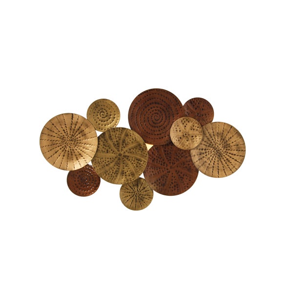 Wanddekoration aus Metall mit kreisförmigem Muster