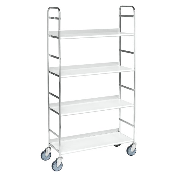 Rollregal mit vier Ablageflächen