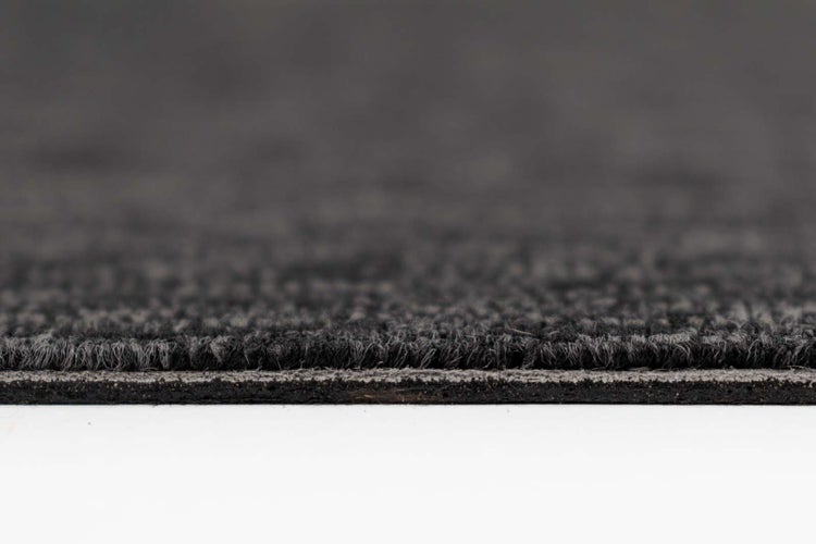 Teppichfliesen in 50 x 50 cm selbstliegend schwarz Teppichfliesen in Velours Schlingen Qualität für Flur und Wohnzimmer