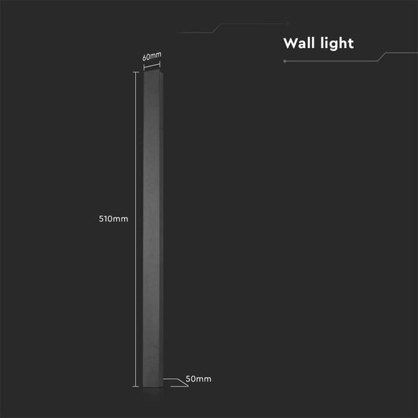 V-TAC VT-1173-A - LED-Wandleuchten - Modern - Wandleuchten - IP65 - Anthrazitfarbenes Gehäuse - 10