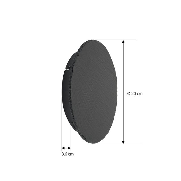 Lindby LED Wandleuchte, Wandlampe Innen Peetu dimmbar (Modern) in Alu aus Stein (1 flammig ) - Wandstrahler Wandbeleuchtung Schlafzimmer / Wohnzimmer Wohnzimmerleuchte