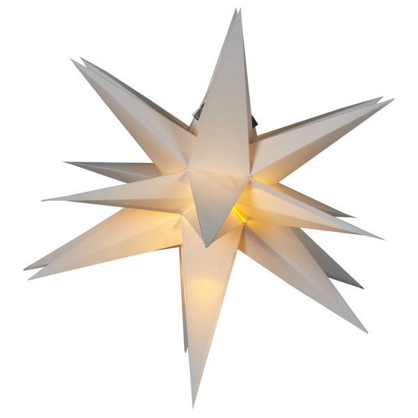 Dekorativer Papierstern mit Beleuchtung für die Weihnachtszeit