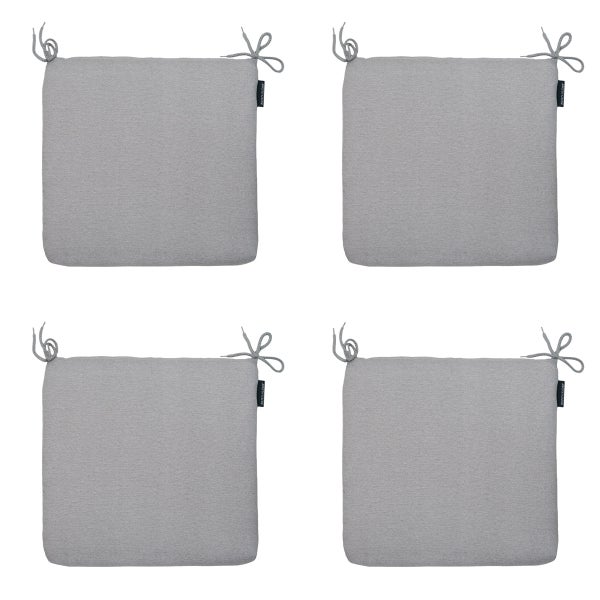 Sitzkissen Naples grau - Ca. 40x40 cm - 4er-Set
