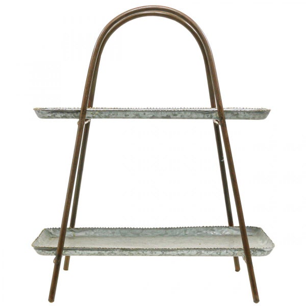 Etagenständer aus Metall mit zwei Ablageflächen