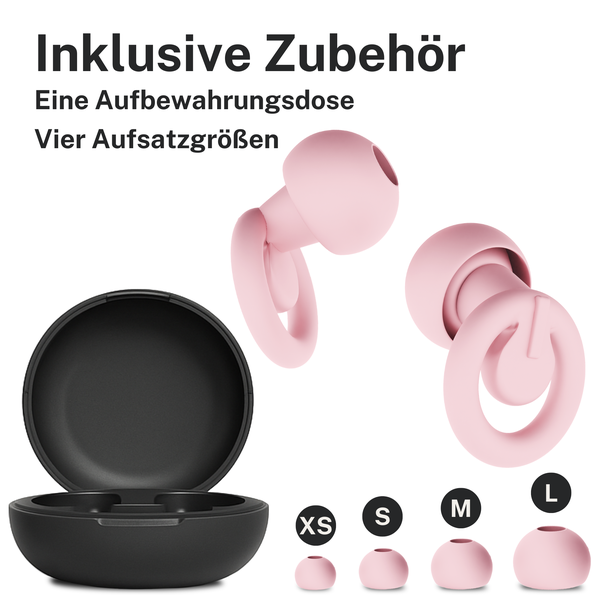 In-Ear-Kopfhörer Zubehör mit Aufbewahrungsdose und vier Aufsatzgrößen