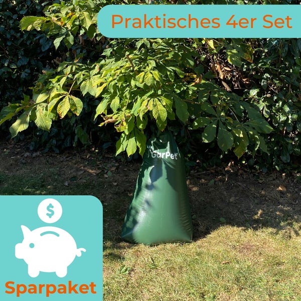 Praktisches 4er Set Laubsäcke im Garten