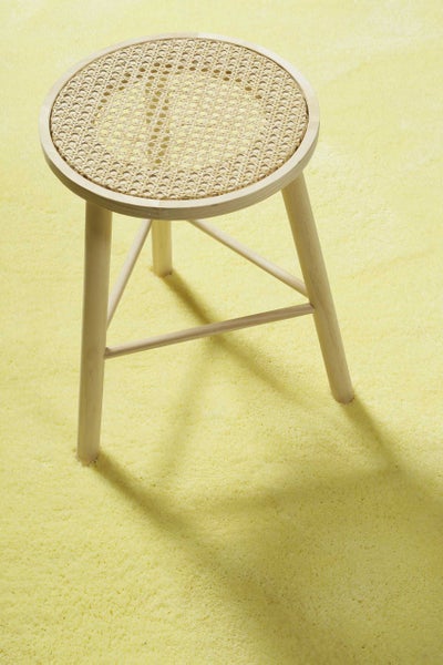 Teppich Rund Gelb Hochflor Pisa Homie Living 120 cm rund