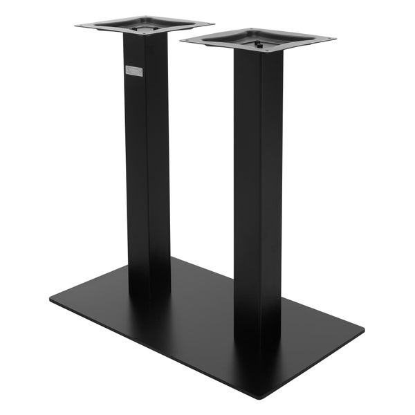 ML-Design Tischgestell Doppel Schwarz Höhe 72cm, Metall (Stahl) pulverbeschichtet, Doppelsäule 70x43cm Bodenplatte, Tischuntergestell Doppelt, Tischfuß Bistro Gastro Esstisch Imbiss Tisch Untergestell