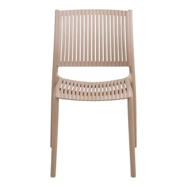 Kunststoffstuhl mit Lamellendesign für den Aussenbereich