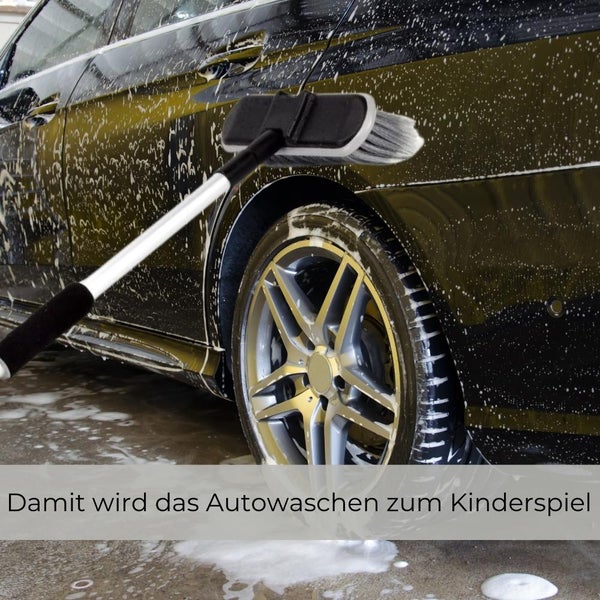 Autowaschbürste Wasch Bürste Alu Teleskop Auto PKW LKW Garten Boot Caravan