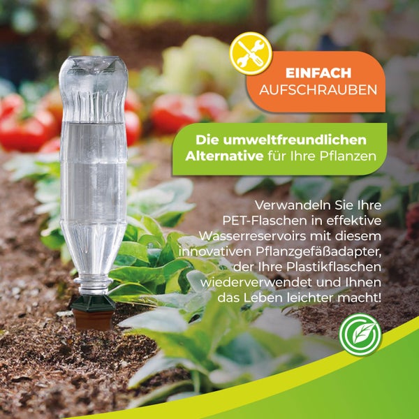 Pet Flaschen Adapter für das Tonkegel Bewässerungssystem Hydro Wine 4 Stück