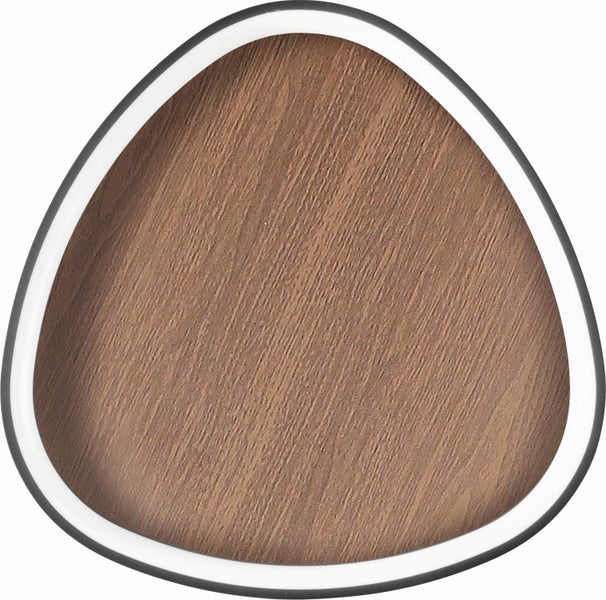 Dreieckiges Musterstück mit Holzstruktur