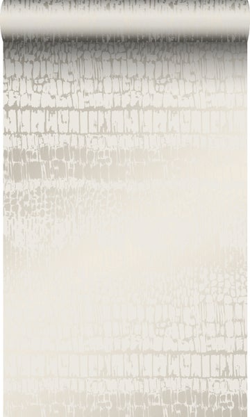 Origin Wallcoverings Tapete Tierhautmuster Crême-Weiß - 53 cm x 10,05 m - 346649