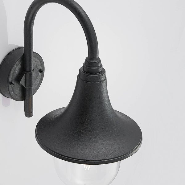 Lindby Wandleuchte außen Nalevi (spritzwassergeschützt (Modern) in Schwarz (1 flammig, E27) - Außenwandleuchten Wandlampe Led Außenlampe Outdoor für Außenwand/Hauswand